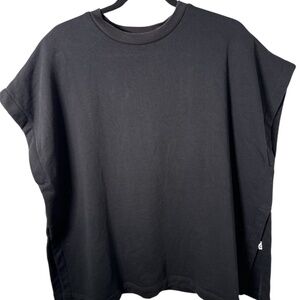 Roucha Sleeveless Sweatshirt – Black (Size AA) | Minimalist & Modern